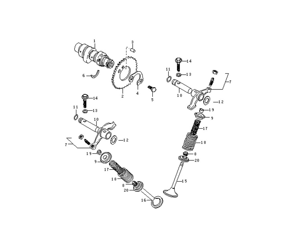 4 Mash 125 camshaft pinion plate