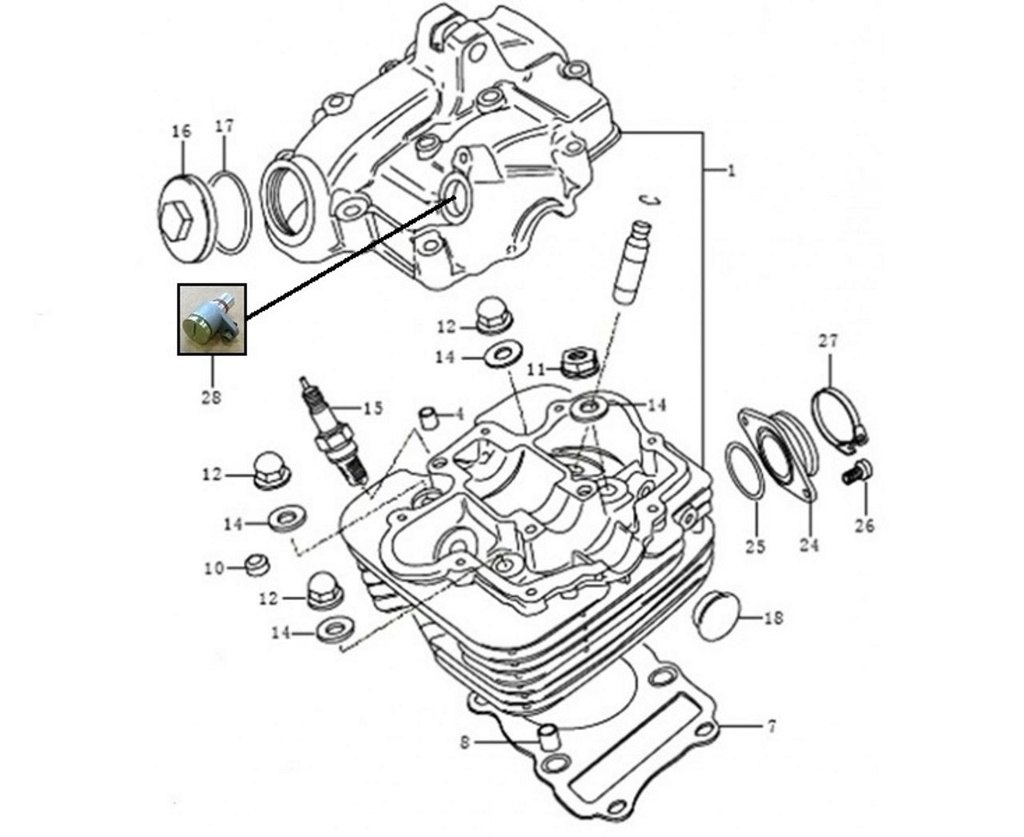 4 Mash 125 cylinder head centering pin