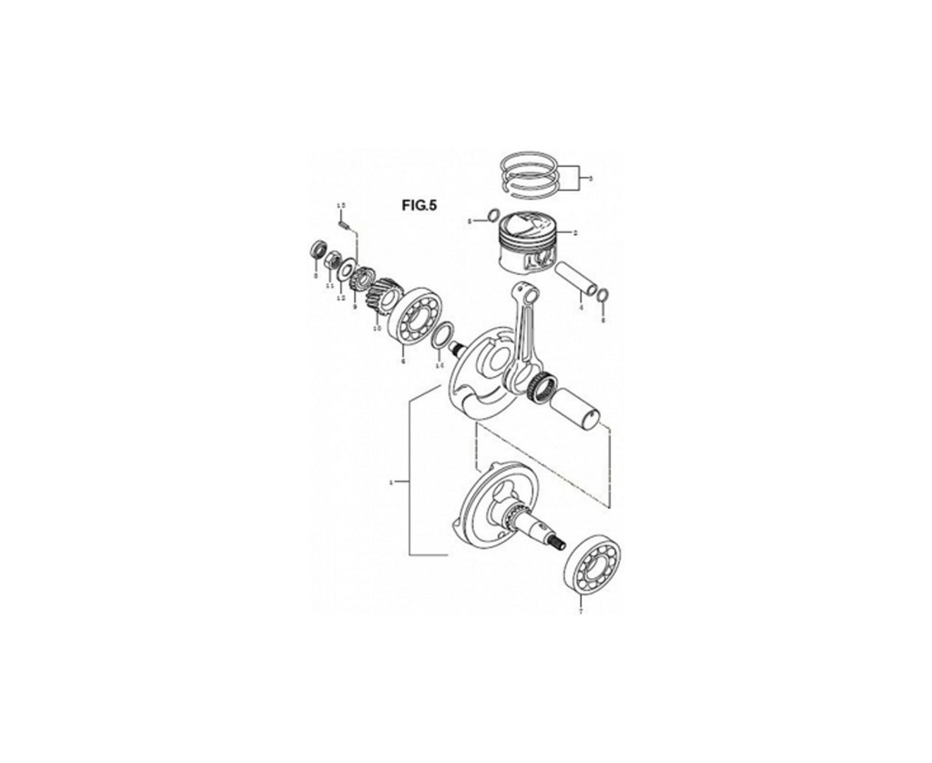 1 Albero motore completo Mash 125