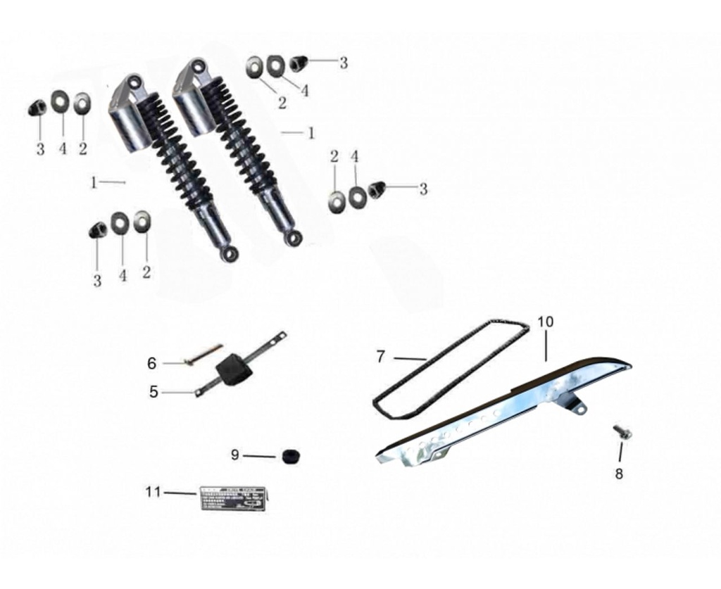 8 oder 15 Kettenschutzschraube Mash 75 - Neu 70 - B7 - Cafe Racer - DT 125