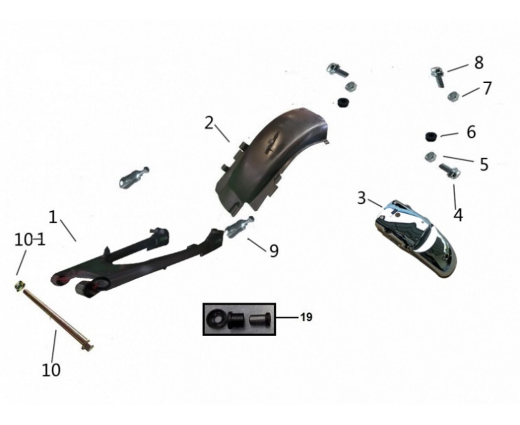 1 Bras oscillant Mash Cafe Racer 125 Euro 4