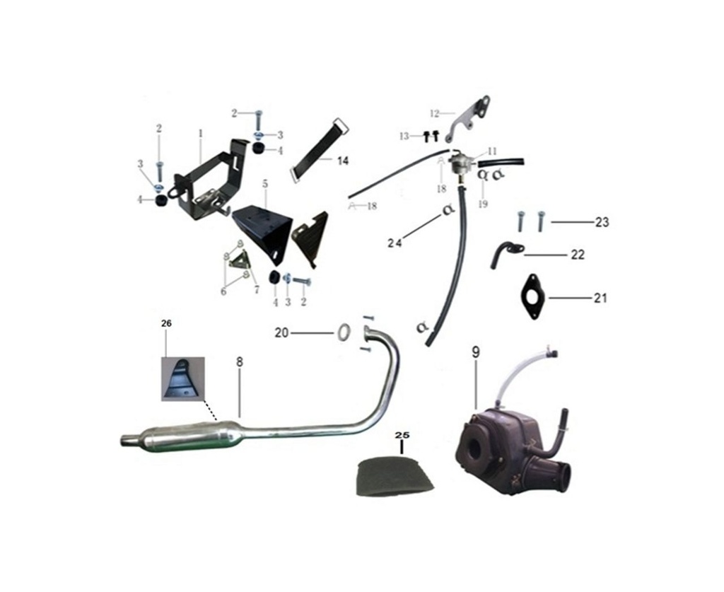 Linea di scarico 8A Mash Scrambler 125 Euro 3