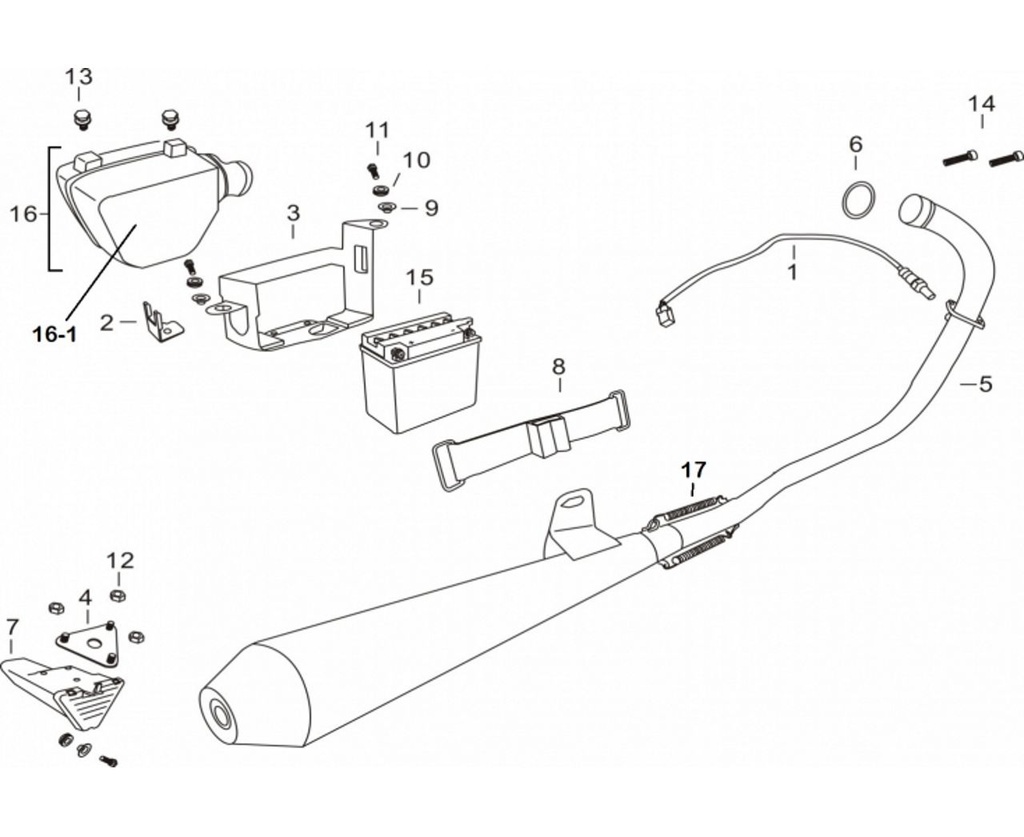5 Mash Dirt Track 125 Euro 4 exhaust line