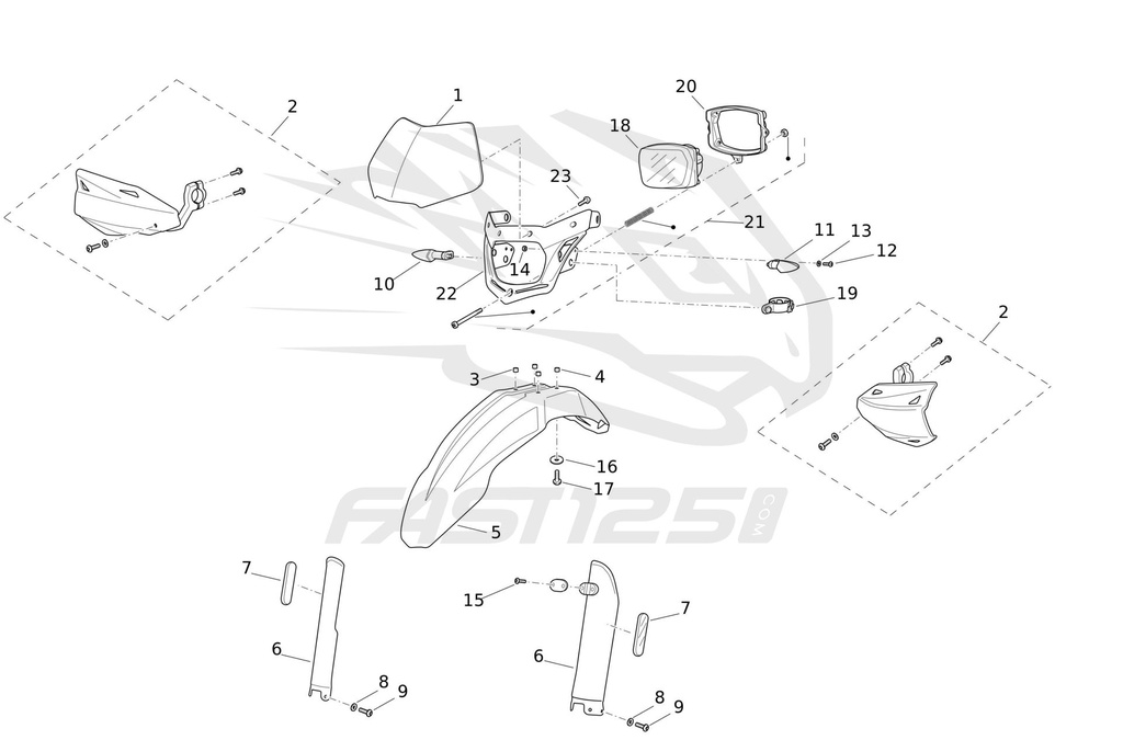 11 Blinker vorne links und hinten rechts Fantic 125 Casa und Performance 2020