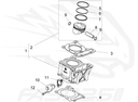 1 Complete cylinder kit 125 Aprilia - 125 Orcal - 125 FB Mondial