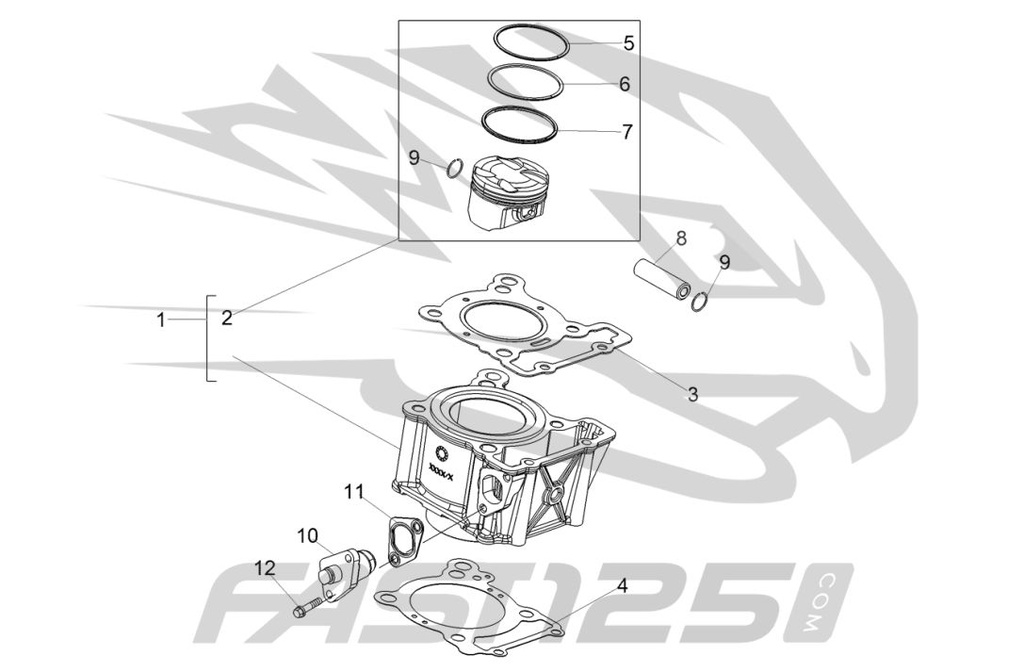 8 Kolbenbolzen 125 Aprilia - 125 Orcal - 125 FB Mondial