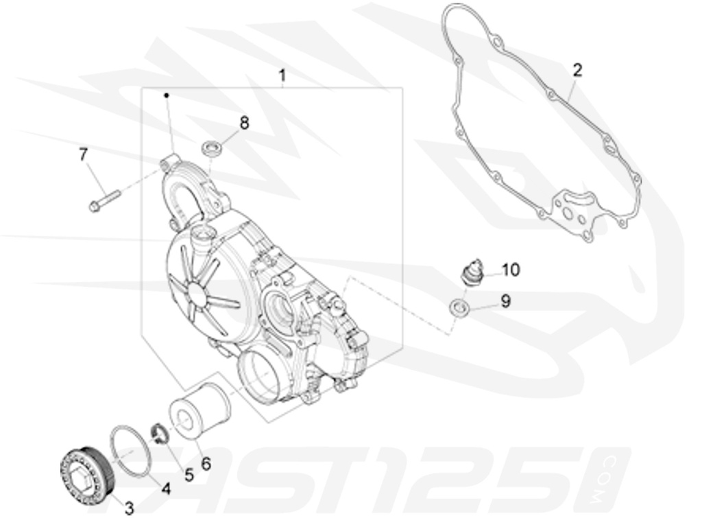 2 Kupplungsdeckeldichtung 125 Aprilia - 125 Orcal - 125 FB Mondial