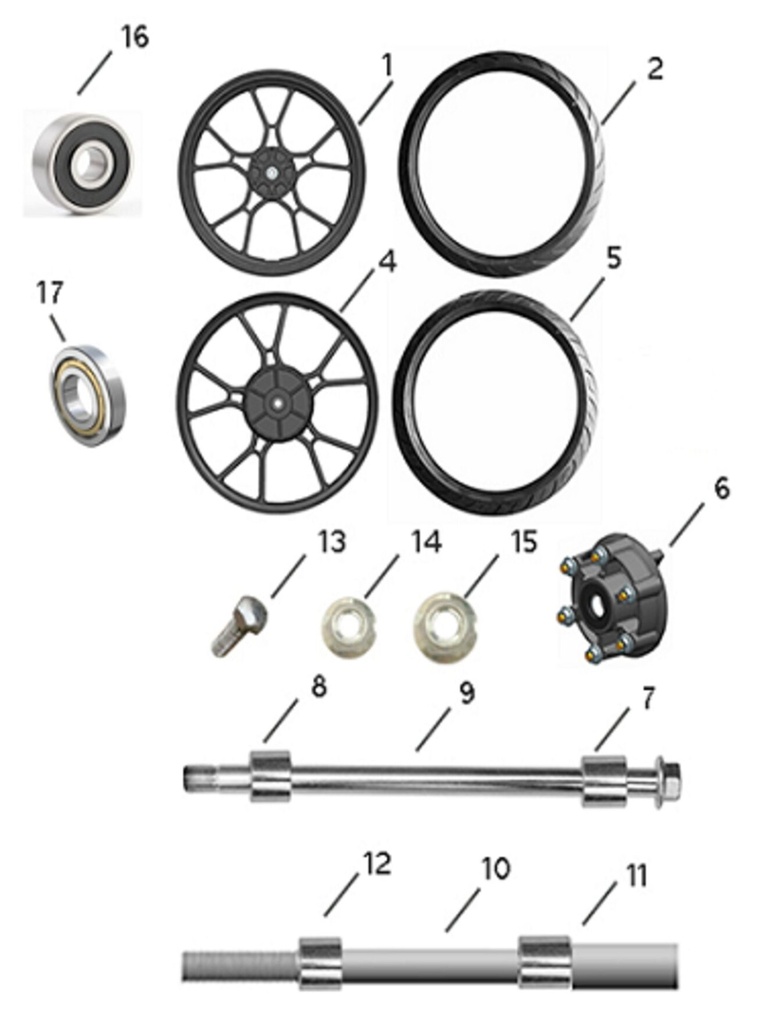 1 Cerchio anteriore 3.00x17 sk