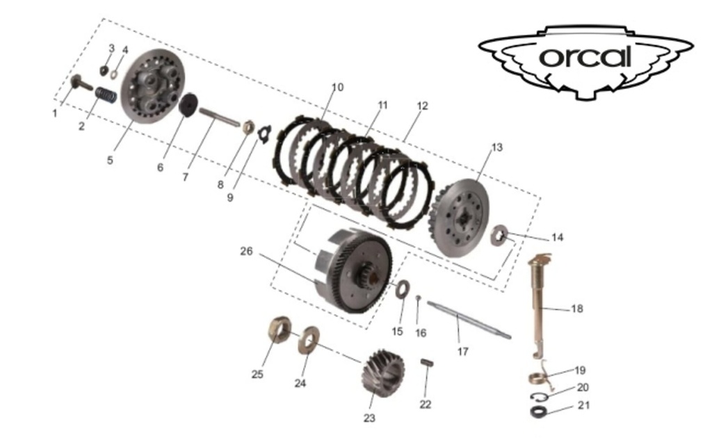 22 Orcal rectangular key