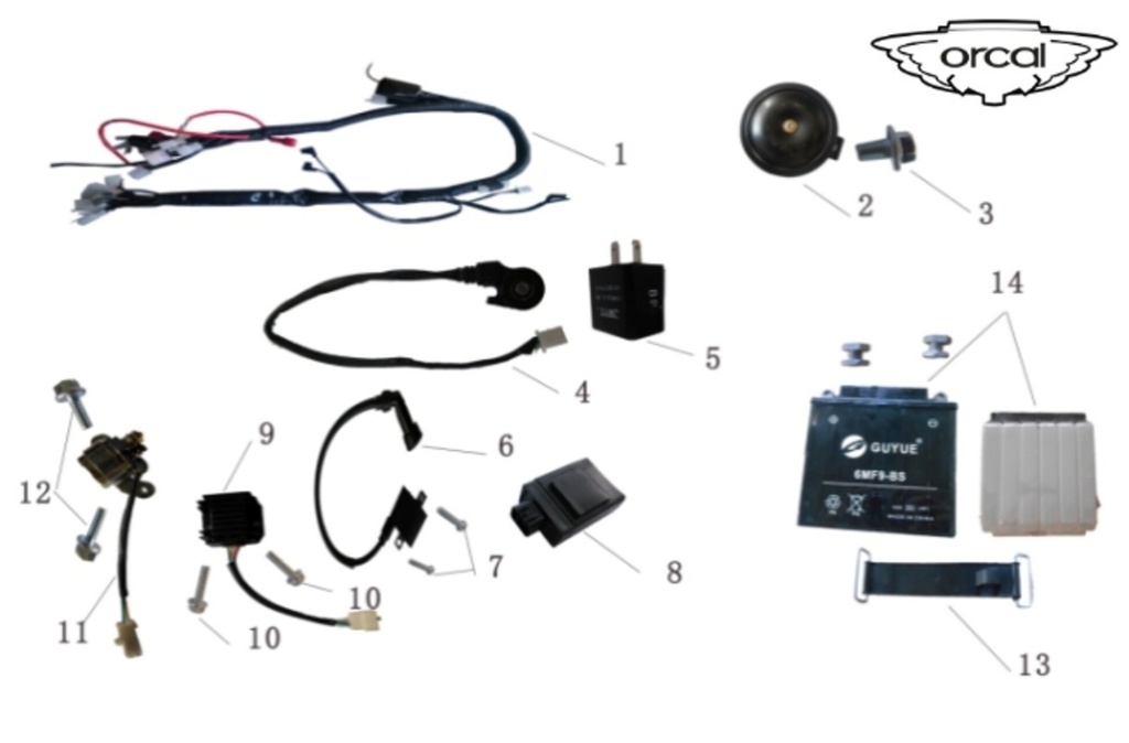 5 Orcal lampeggiatore per moto