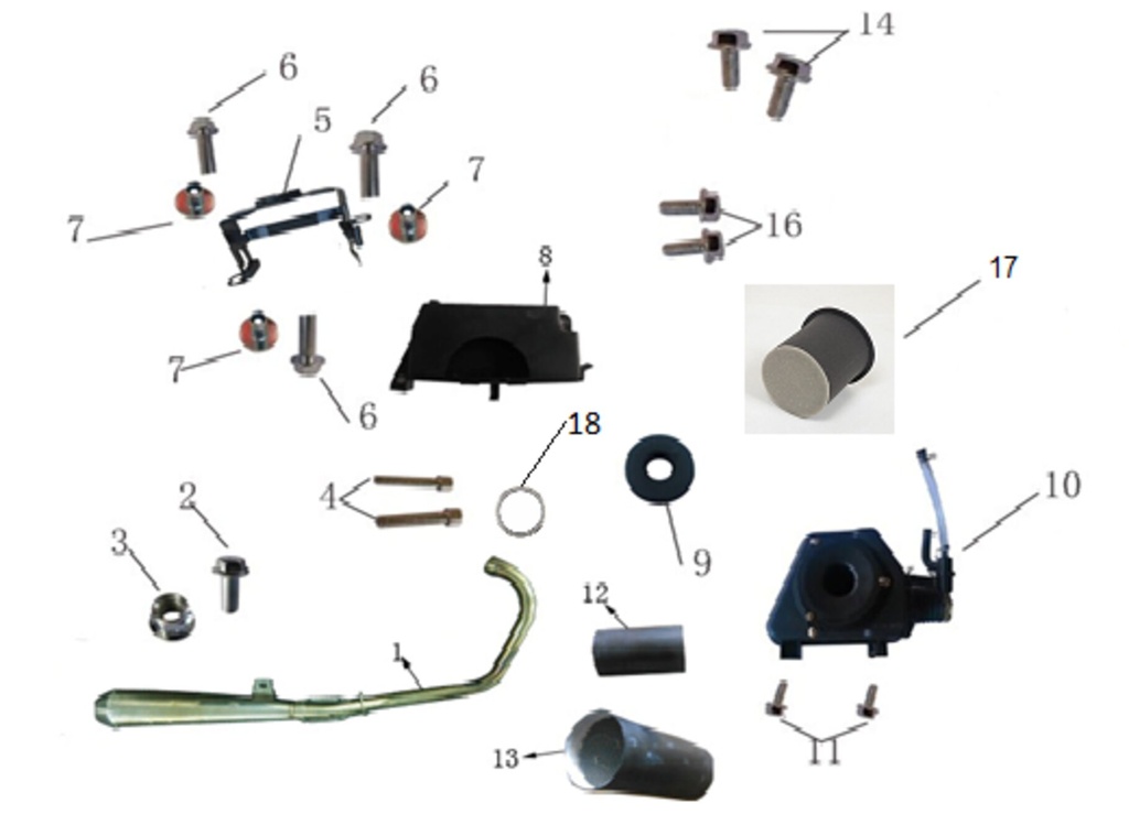 4 tornillos de acero inoxidable m6 × 20 Orcal
