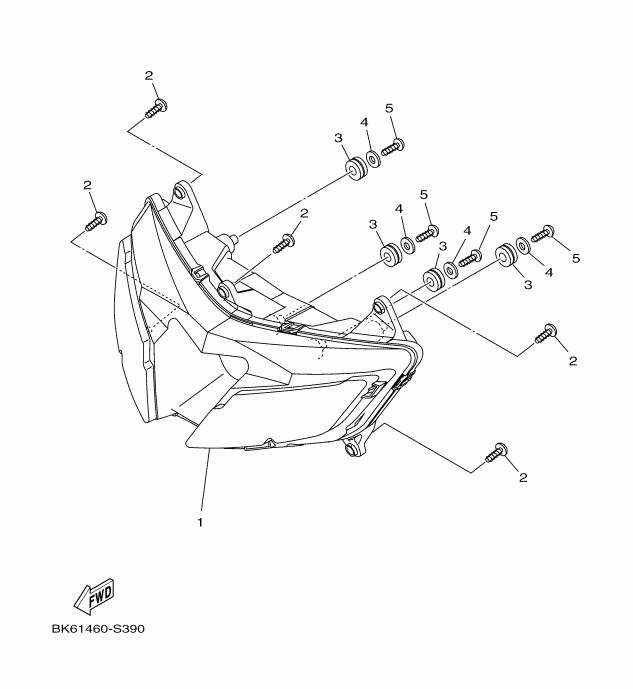 Farol YZF-R125 v3 2021