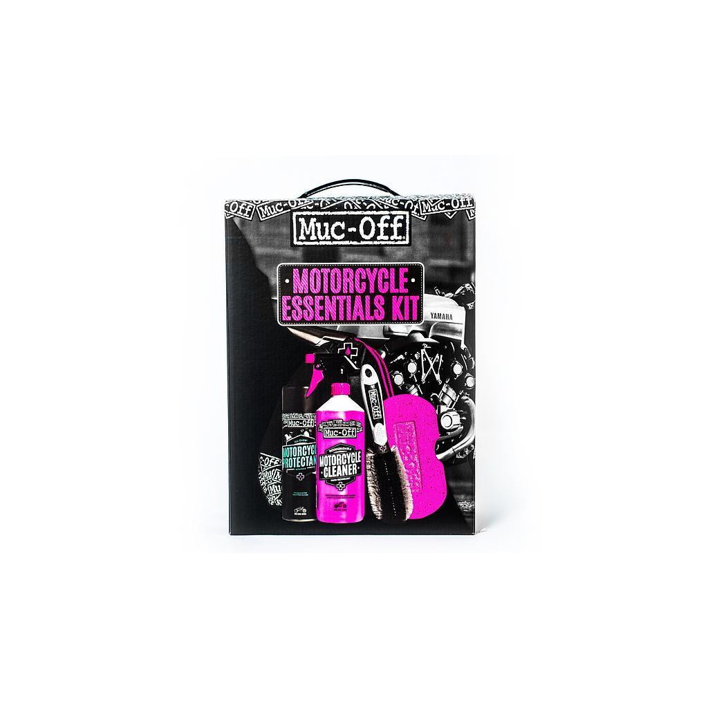 Muc-Off Motorrad-Reinigungsset (Schutz + Reiniger + Schwamm + Bürste)