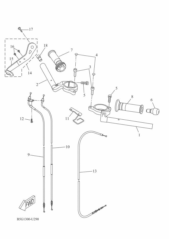 13 Câble embrayage Yamaha YZF R 125 Ph3