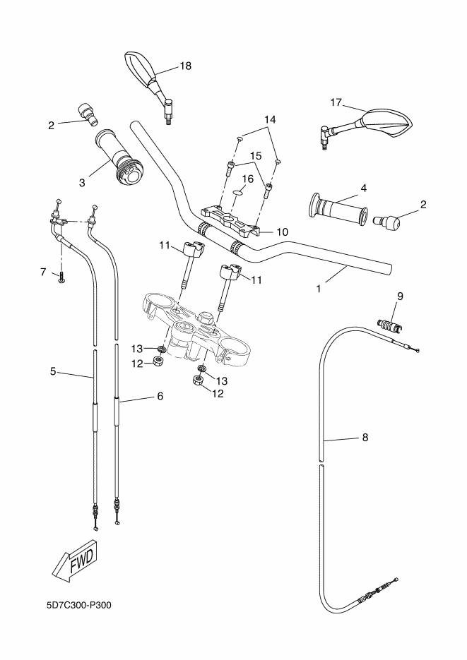 8 Cable embrague Yamaha MT 125 Fase 1