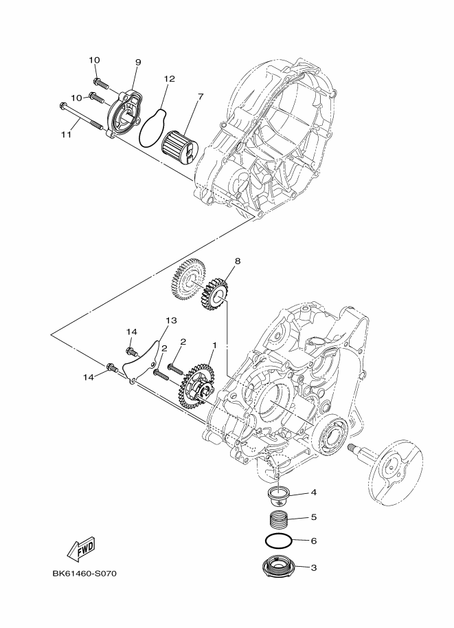 12 O-Ring des Ölfilters Yamaha MT 125 / YZF R 125 Ph3