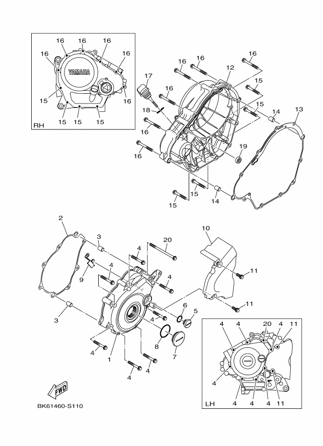 6 Selo de parafuso de marca de ignição Yamaha MT 125 Ph2 / YZF R 125 Ph3