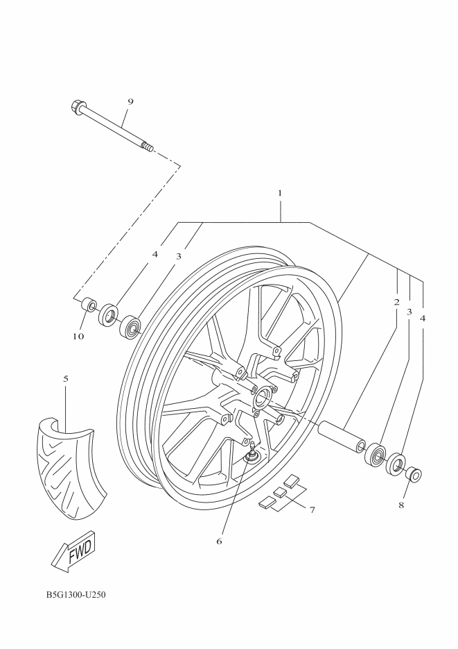 2 Distanziali cerchio anteriore Yamaha MT 125 Ph2 / YZF R 125 Ph3