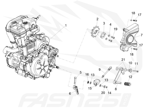 [00H01600911] Espaçador da tampa da roda dentada 18 125 Aprilia RS4 - RS