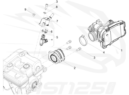 [AP8150521] 3 tornillos del tubo de admisión Aprilia RS4 - RS 125