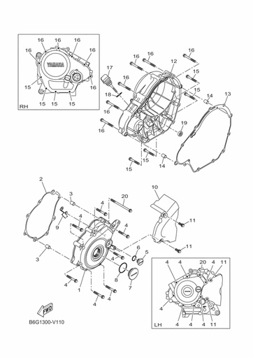[93210-32813] 8 O-ring per la vite del coperchio del dado di accensione Yamaha V3
