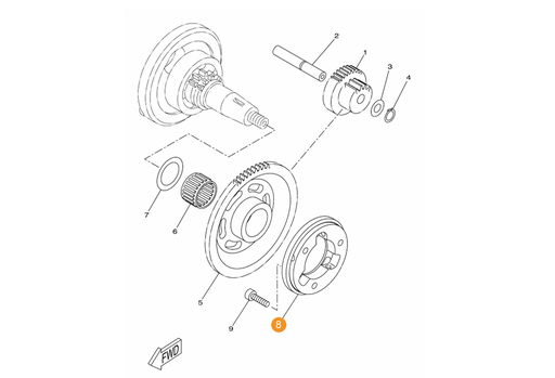 [2TP-E5580-00] Embrague de arranque YZR R125 - MT125 V2
