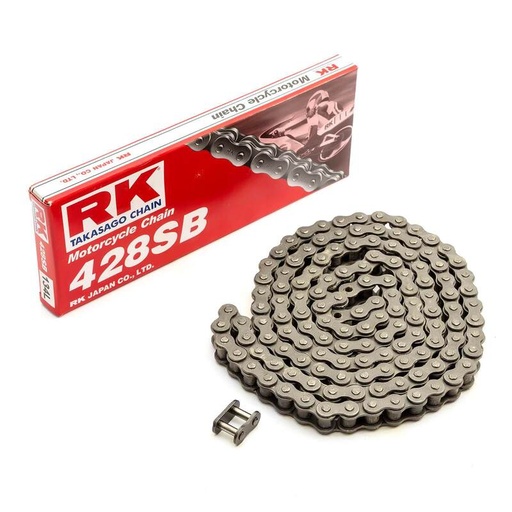 [428SB-124] Chaîne RK 428SB 124 maillons noir