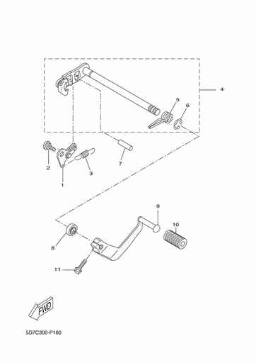 [5D7-E8111-20] Schalthebel Yamaha MT125 - YZF R125