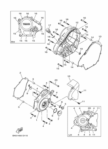 [9321014X00] 6 Selo de parafuso de marca de ignição Yamaha MT 125 Ph2 / YZF R 125 Ph3