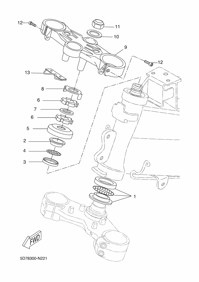 Copas De Dirección Para Yamaha Xtz125 Xtz 125 | Cuotas Sin Interés